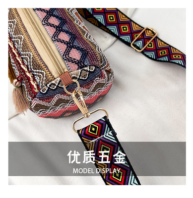 Mode NATIONAL CHINÉE style épais épaule ceinture coussin sac transversale sac rayé sac d'épaule sac de femme