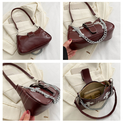 Un sac à main de haute qualité mode automne et hiver pour femmes mode de niche mode tout rétro chaîne de voyageur épaule et épaule