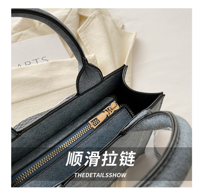 VINTAGE CHIC TEXTURED LETTER TOTE BAG sac de femme 2024 Nouveau sac à main de mode de grande capacité