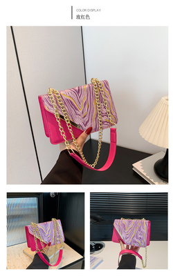 Sac de la nouvelle mode de la femme petit sac carré en gros de niche simple rétro sable rapide tout seul épaule crossbody cha