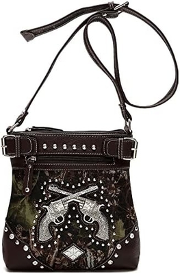 Camouflage Rhinestone Croix Pistole Boucle Western Crossbody Sacs à main Cowgirl Pays Poche à pois Femmes Épaule unique
