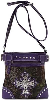 Camouflage Rhinestone Croix Pistole Boucle Western Crossbody Sacs à main Cowgirl Pays Poche à pois Femmes Épaule unique