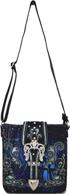 Camouflage Rhinestone Croix Pistole Boucle Western Crossbody Sacs à main Cowgirl Pays Poche à pois Femmes Épaule unique