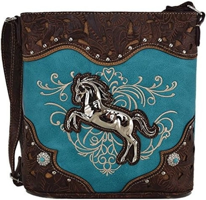 CHEVIN DE STYLE WESTERN BURSE BRUDÉE RINESTONE FLORAL ÉTUDIES sacs à main à corps croisé pays de cowgirl femmes épaule unique B