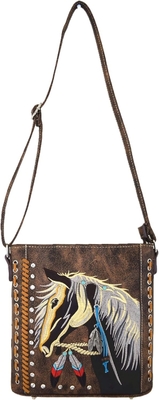 CHEVIN DE STYLE WESTERN BURSE BRUDÉE RINESTONE FLORAL ÉTUDIES sacs à main à corps croisé pays de cowgirl femmes épaule unique B