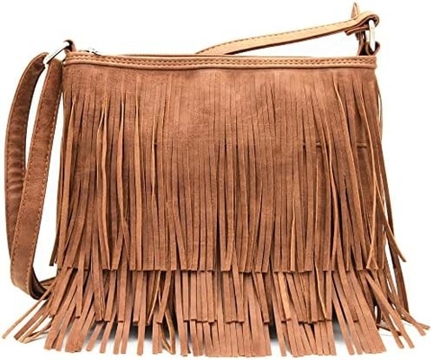 Mode western cowgirl style cuir frange crossbody sacs à main femmes porte-monnaie pays tous les jours sac à épaule