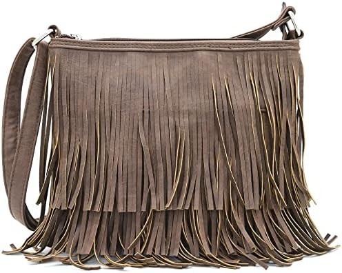 Mode western cowgirl style cuir frange crossbody sacs à main femmes porte-monnaie pays tous les jours sac à épaule
