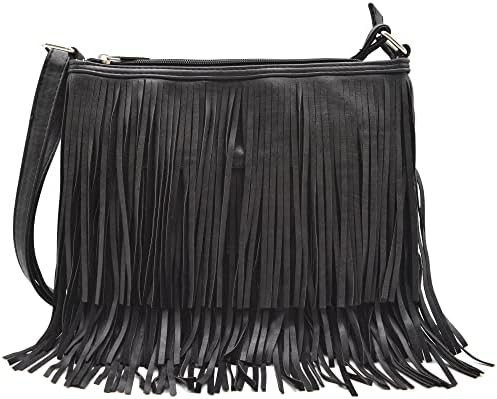 Mode western cowgirl style cuir frange crossbody sacs à main femmes porte-monnaie pays tous les jours sac à épaule