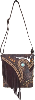 Mode western cowgirl style cuir frange crossbody sacs à main femmes porte-monnaie pays tous les jours sac à épaule