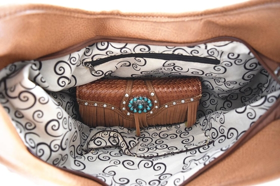 Légende de l'Occident Franges Conchos Rhinestone Gémé PEUPLE de cuir tressé