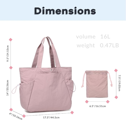 BTOOP TOTE BAG pour les femmes, sacs de gym de plage pliables, sacs de magasinage légers pour les voyages, le travail