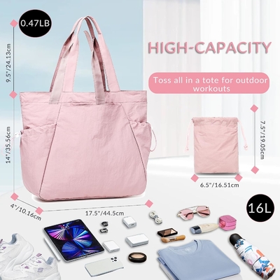 BTOOP TOTE BAG pour les femmes, sacs de gym de plage pliables, sacs de magasinage légers pour les voyages, le travail