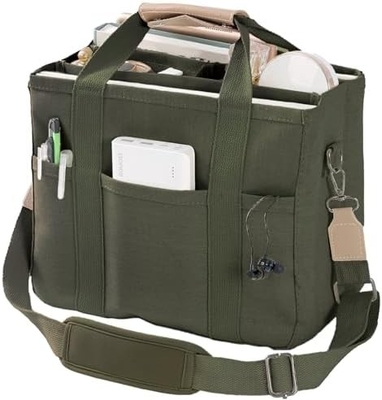 Sac à main en toile avec plusieurs poches Sac à main crossbody pour femmes Sac à main tendance à l'épaule Tout Sac à main avec Compart