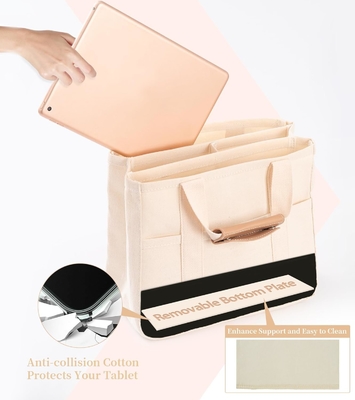 Sac à main en toile avec plusieurs poches Sac à main crossbody pour femmes Sac à main tendance à l'épaule Tout Sac à main avec Compart