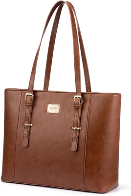Lovevook sac à ordinateur pour femmes, sac à ordinateur en cuir structuré, sac à main de travail professionnel, choix de professeur/avocat,