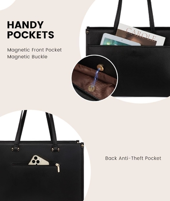 Lovevook sac portable pour femmes, 15,6 pouces sac portable sac à main 2 en 1 sac de travail professionnel portefeuille d'affaires avec embrayage