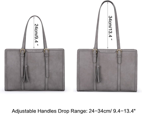 Pour les femmes 15,6 pouces sac à dos de travail PU cuir portefeuille d'ordinateur pour bureau d'affaires avec 3 compartiments de couches