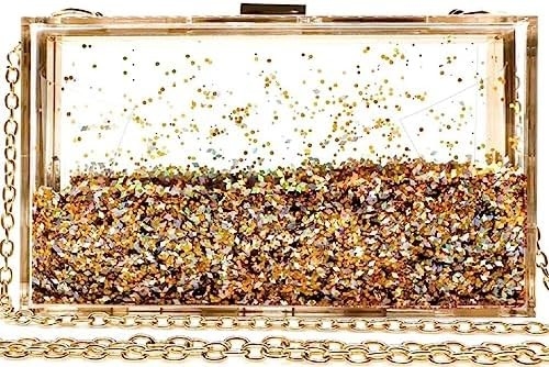JeVenis magical séquins transparents sac à main de soirée sac à main pour la fête Prom mariée