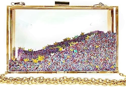 JeVenis magical séquins transparents sac à main de soirée sac à main pour la fête Prom mariée