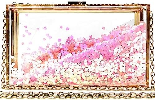 JeVenis magical séquins transparents sac à main de soirée sac à main pour la fête Prom mariée