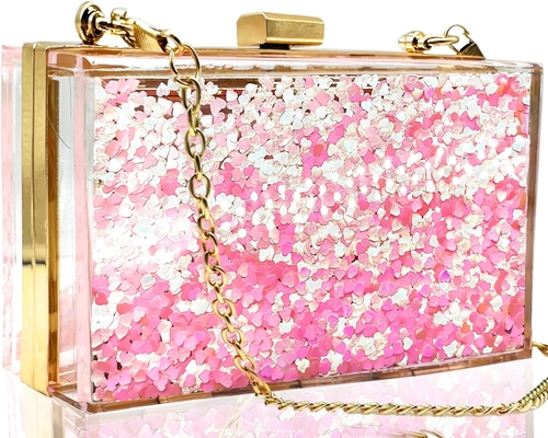 JeVenis magical séquins transparents sac à main de soirée sac à main pour la fête Prom mariée