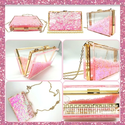 JeVenis magical séquins transparents sac à main de soirée sac à main pour la fête Prom mariée