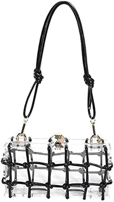 Sac en acrylique clair Rhinestone Acrylique d'embrayage de cristal Sac de soirée pour les femmes Glitter sac à main pour la fête de mariage cocktail