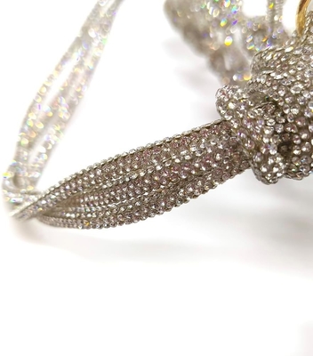 Sac en acrylique clair Rhinestone Acrylique d'embrayage de cristal Sac de soirée pour les femmes Glitter sac à main pour la fête de mariage cocktail