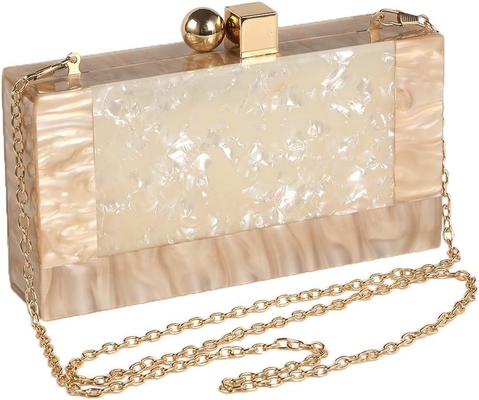 Sac à main en acrylique pour femmes sac d'embrayage pour soirée sac à main en marbre pour mariage cocktail bal