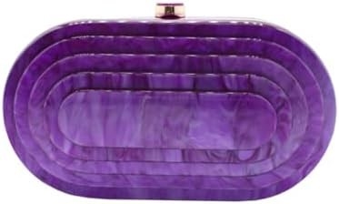 Sac d'embrayage de soirée acrylique pour femmes, forme coquille, épaule, sac transversale, sac à main, sac à main en marbre