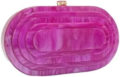 Sac d'embrayage de soirée acrylique pour femmes, forme coquille, épaule, sac transversale, sac à main, sac à main en marbre