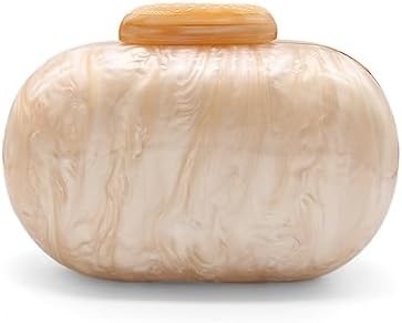 Sac d'embrayage de soirée acrylique pour femmes, forme coquille, épaule, sac transversale, sac à main, sac à main en marbre