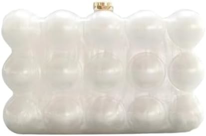 Sac d'embrayage de soirée acrylique pour femmes, forme coquille, épaule, sac transversale, sac à main, sac à main en marbre