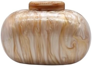 Sac d'embrayage de soirée acrylique pour femmes, forme coquille, épaule, sac transversale, sac à main, sac à main en marbre