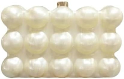 Sac d'embrayage de soirée acrylique pour femmes, forme coquille, épaule, sac transversale, sac à main, sac à main en marbre