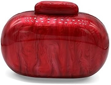 Sac d'embrayage de soirée acrylique pour femmes, forme coquille, épaule, sac transversale, sac à main, sac à main en marbre