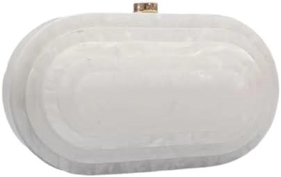 Sac d'embrayage de soirée acrylique pour femmes, forme coquille, épaule, sac transversale, sac à main, sac à main en marbre