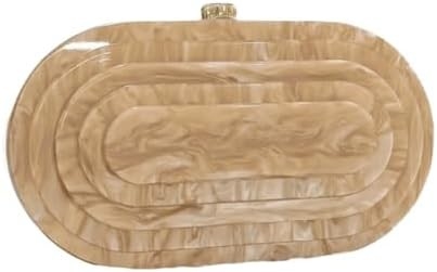 Sac d'embrayage de soirée acrylique pour femmes, forme coquille, épaule, sac transversale, sac à main, sac à main en marbre
