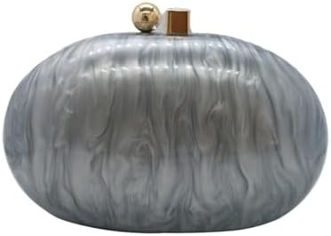 Sac d'embrayage de soirée acrylique pour femmes, forme coquille, épaule, sac transversale, sac à main, sac à main en marbre