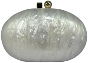 Sac d'embrayage de soirée acrylique pour femmes, forme coquille, épaule, sac transversale, sac à main, sac à main en marbre