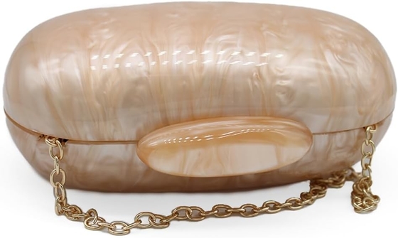 Sac d'embrayage de soirée acrylique pour femmes, forme coquille, épaule, sac transversale, sac à main, sac à main en marbre