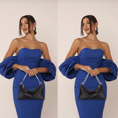 Sac de soirée en satin sac à main sac à main pour femmes sac d'épaule de mariage avec 2 chaînes pour cocktail formal