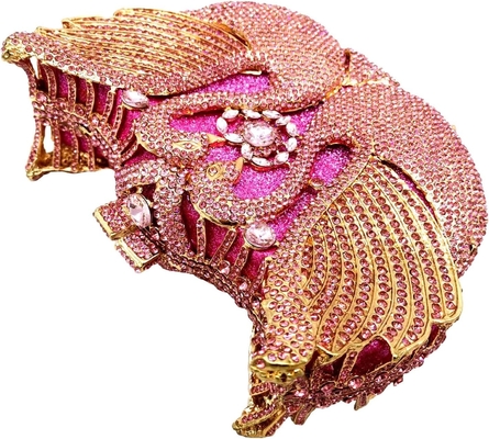 Boutique de FGG FEMMES SWAN CLUTCH CHRISTAL soirée sacs mariage soirée dîner dames rhinestone mineur sac à main