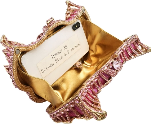 Boutique de FGG FEMMES SWAN CLUTCH CHRISTAL soirée sacs mariage soirée dîner dames rhinestone mineur sac à main