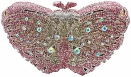 Les femmes de l'UMREN ELÉGANTES PAPILLONS RINESTONE VENANT LAGES LUXURE CRYSTAL CLUTCH Fête de mariage cocktail sac à main