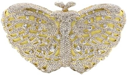 Les femmes de l'UMREN ELÉGANTES PAPILLONS RINESTONE VENANT LAGES LUXURE CRYSTAL CLUTCH Fête de mariage cocktail sac à main