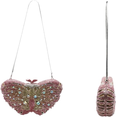 Les femmes de l'UMREN ELÉGANTES PAPILLONS RINESTONE VENANT LAGES LUXURE CRYSTAL CLUTCH Fête de mariage cocktail sac à main
