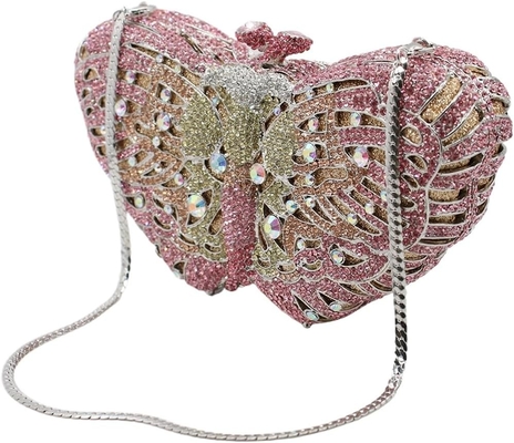 Les femmes de l'UMREN ELÉGANTES PAPILLONS RINESTONE VENANT LAGES LUXURE CRYSTAL CLUTCH Fête de mariage cocktail sac à main