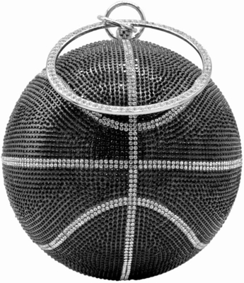 Le basket-ball féminin en forme de croix, le sac à main en forme de rhinestone, le ballon rond, le sac de soirée en forme de cristal, le sac à main pour le mariage.