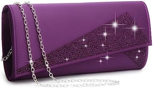 DASEIN VÉRINES SATIN RINESTONE CLAUCHE VÉRINERES sacs éblouissants brillant sac à main pour la fête mariage cocktail de bal